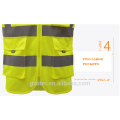 EN471 High Quality Safety Vest With Pockets Zipper Closure,High Visibility Mesh Waistcoat Work Jacket